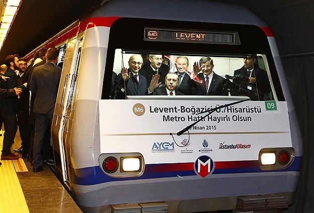 Levent metro line transport-Hisarustu Istanbul